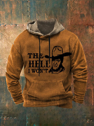 Men's Vintage Western Ethnic Print Casual Hoodie