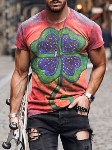 Men's St. Patrick's Day Print Short Sleeve T-Shirt