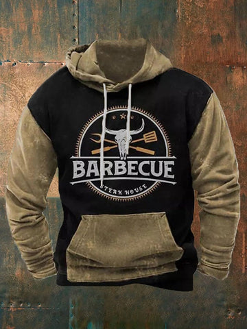 Men's Vintage Western Ethnic Print Casual Hoodie