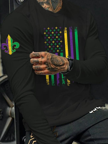 Men's Mardi Gras Casual Print T-Shirt