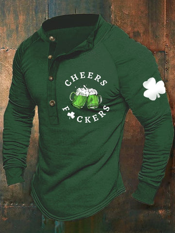 Men's Funny St. Patrick's Day Cheers Fuckers Top