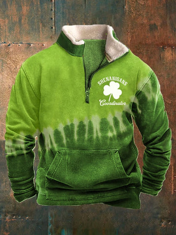 Men'S Casual Zipper Lapel Long Sleeve Sweatshirt