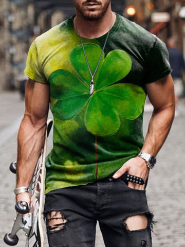 Men's St. Patrick's Day Print Short Sleeve T-Shirt