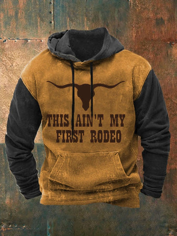 Men's Vintage Western Ethnic Print Casual Hoodie