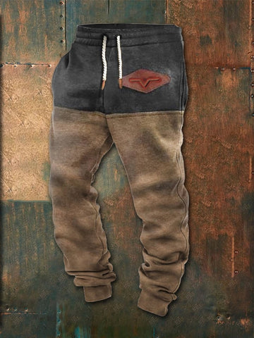 Men's Retro Contrast Sweatpants
