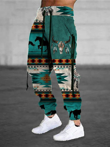 Men's Vintage Western Casual Sweatpants