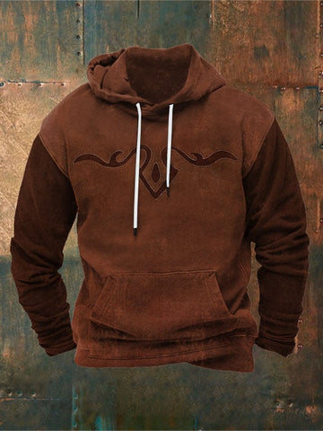 Men's Vintage Western Print Hoodie