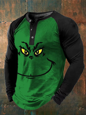 Men's Holiday Long-Sleeve Casual T-Shirt