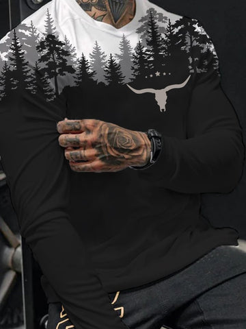 Men's Vintage Westwood Print Long Sleeve T-Shirt