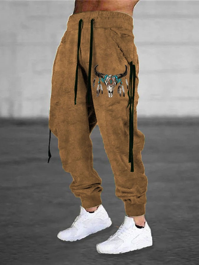 Men's Vintage Western Casual Sweatpants