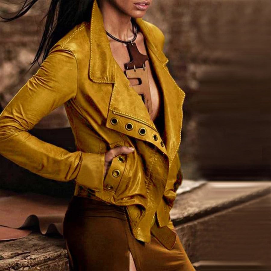 Ladies Retro Short Stitching Jacket