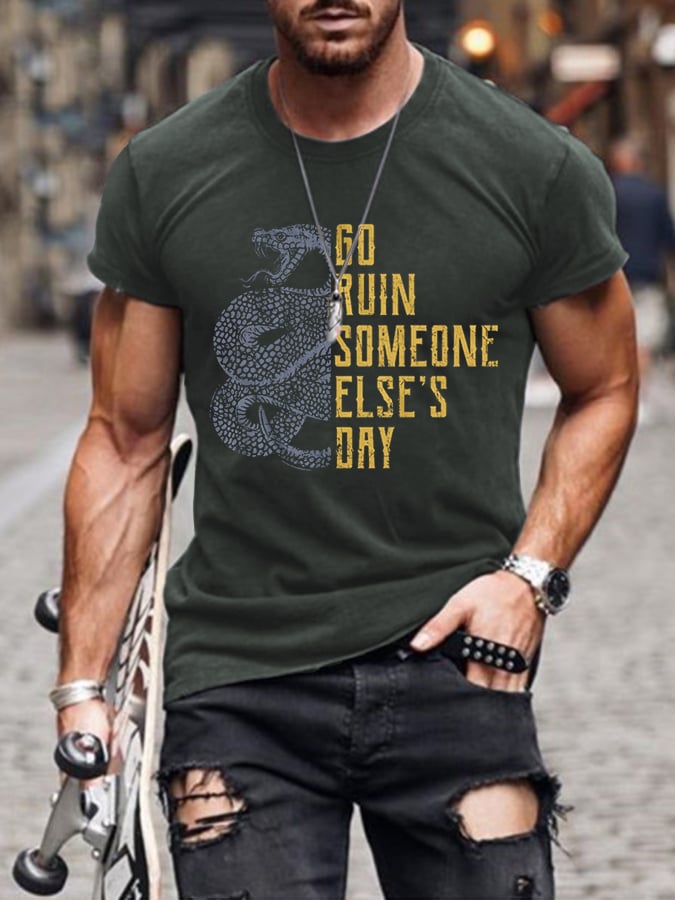 Casual Print Short Sleeve T-Shirt