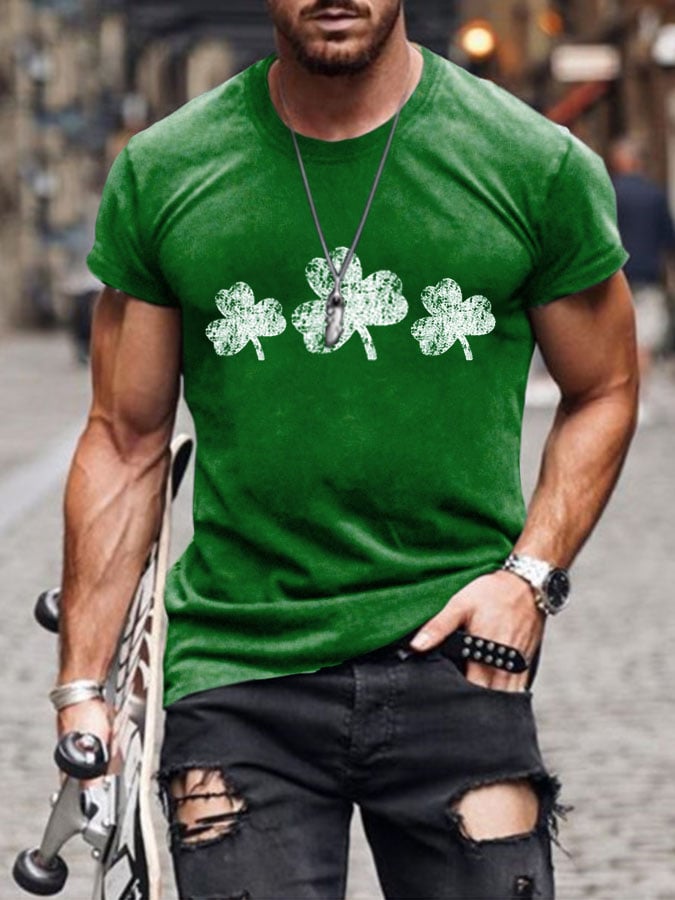 Men's St. Patrick's Day Print Short Sleeve T-Shirt