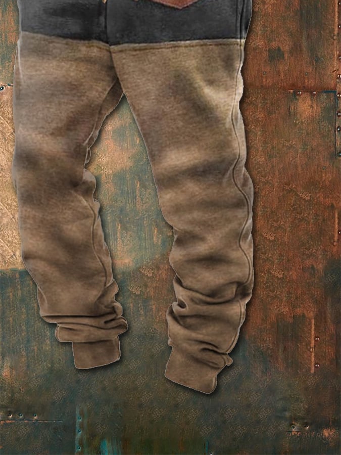 Men's Retro Contrast Sweatpants