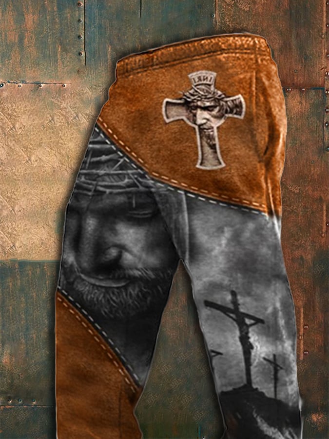 Men's Jesus Faith Print Sweatpants