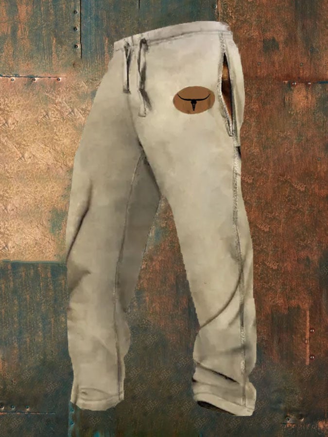 Men's Print Loose Sweatpants With Pockets