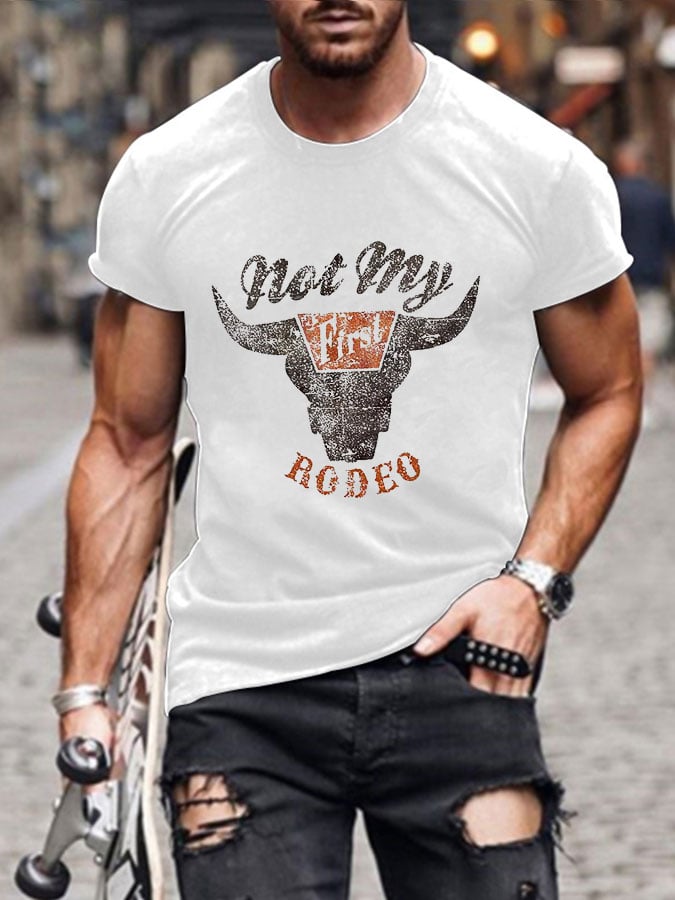 Men's Not My Rodeo Print Short Sleeve T-Shirt