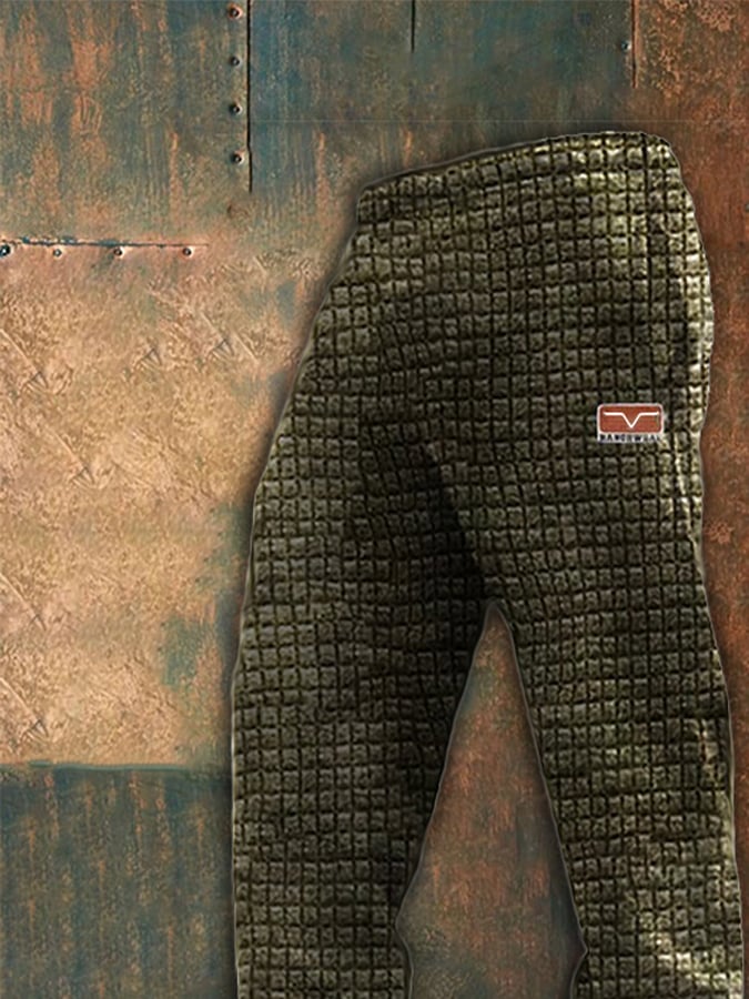 Men's Vintage Waffle Print Sweatpants
