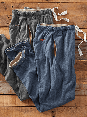 Men's Solid Color Strap Casual Pants