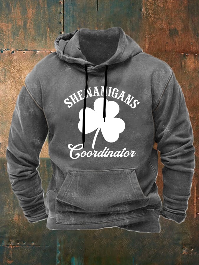 Men's Shenanigans Coordinator St Patrick's Day Print Casual Hoodie