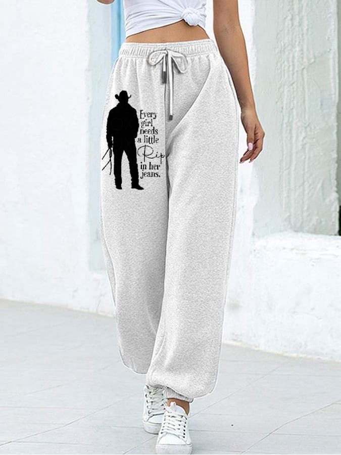 Women's Every Girl Needs a Little Rip Beth Dutton Printed Casual Pants