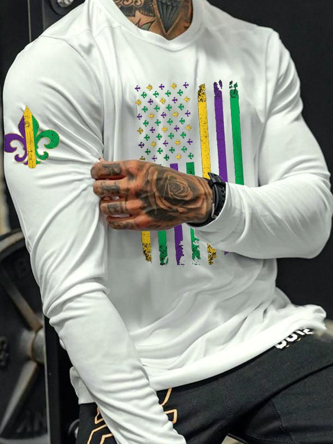Men's Mardi Gras Casual Print T-Shirt